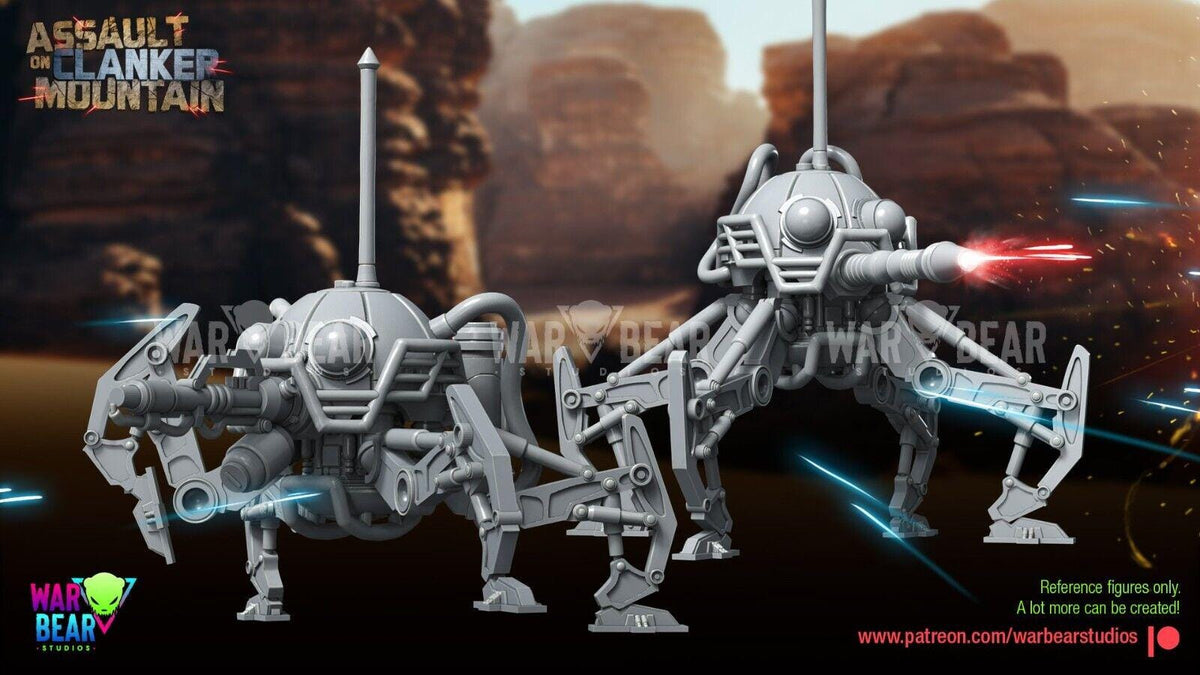 2 spider artillery droid star wars rpg legion shatterpoint compatible  war bear