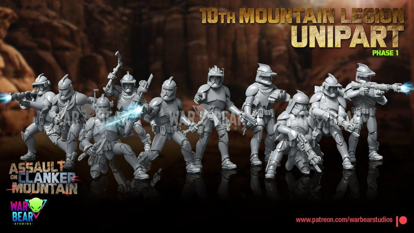 10/20 clone mountain troopers star wars legion rpg shatterpoint compatible war bear