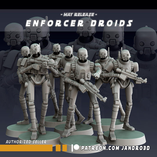 7 x enforcer droids star wars legion compatible jandro3d