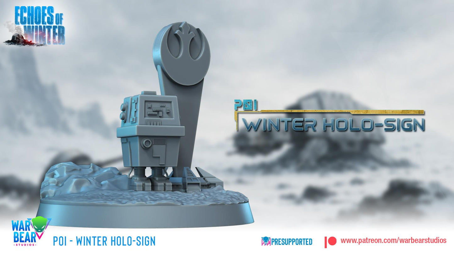 2 x poi / objective winter holo sign star wars rpg legion shatterpoint war bear