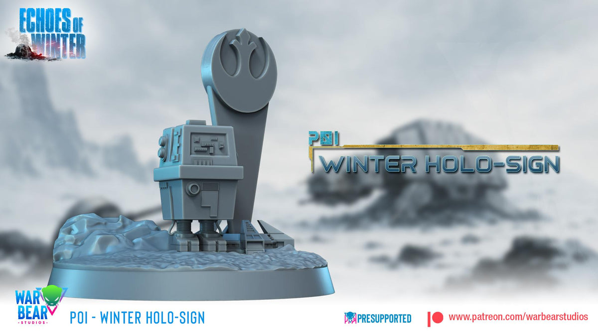 2 x poi / objective winter holo sign star wars rpg legion shatterpoint war bear