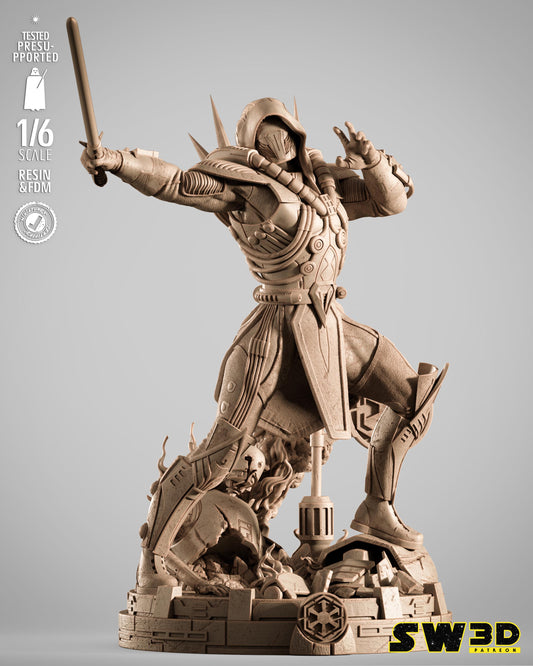 Darth marr sculpture star wars themed 3d bust / sculpture by sw3d