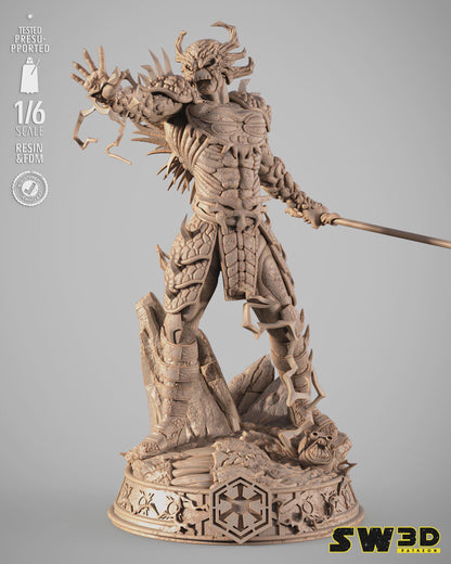 Darth krayt sculpture star wars themed 3d bust / sculpture by sw3d
