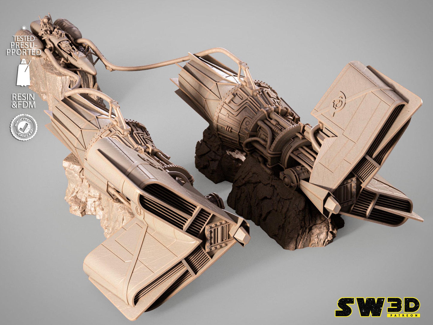 Sebulba podracer star wars themed 3d bust / sculpture by sw3d