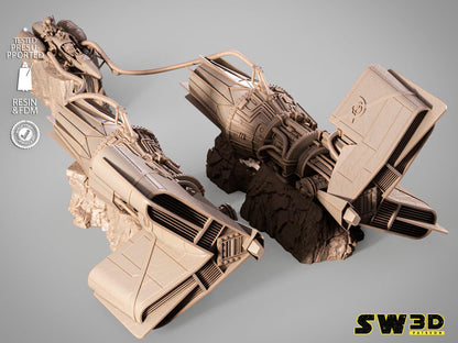 Sebulba podracer star wars themed 3d bust / sculpture by sw3d