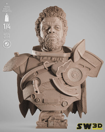 Saw gerrera portrait bust star wars themed 3d bust / sculpture by sw3d