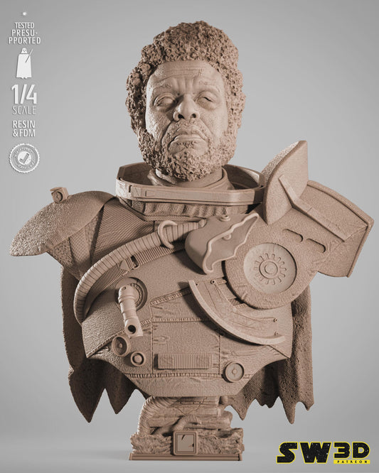 Saw gerrera portrait bust star wars themed 3d bust / sculpture by sw3d