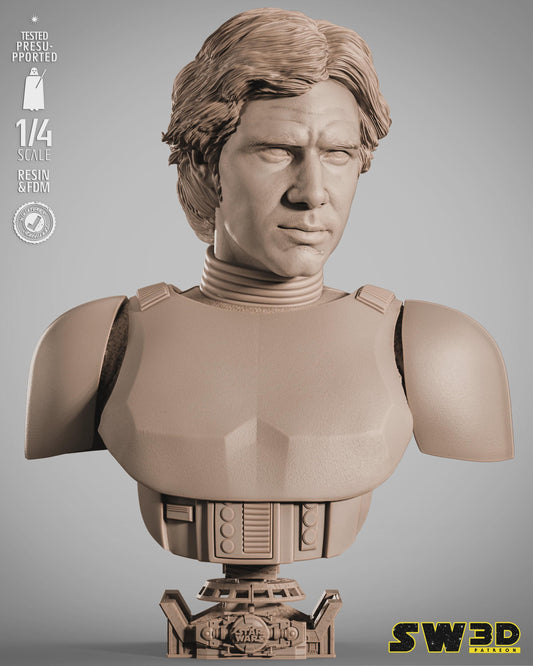 Han solo stormtrooper portrait bust star wars themed 3d bust / sculpture by sw3d