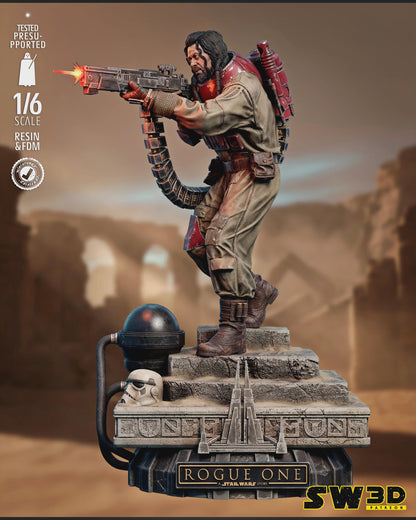 Baze malbus sculpture star wars themed 3d bust / sculpture by sw3d