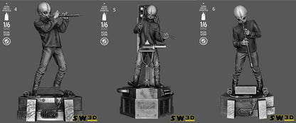 Cantina band sculptures star wars themed 3d bust / sculpture by sw3d
