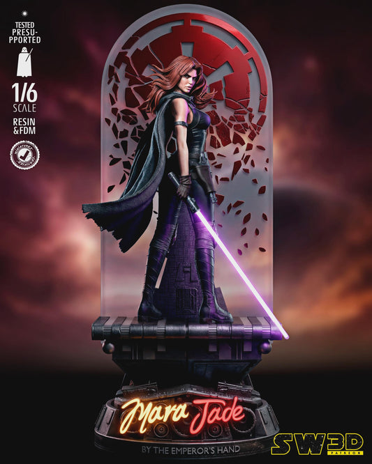 Mara jade sculpture  star wars themed 3d bust / sculpture by sw3d