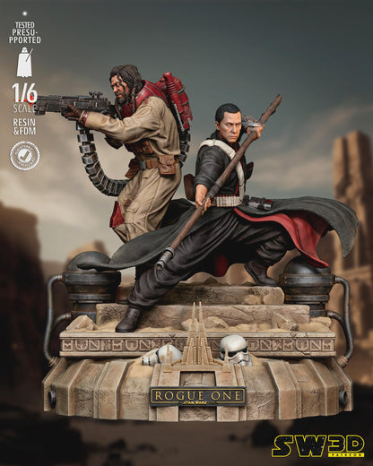 Guardians of the whills diorama star wars themed 3d bust / sculpture by sw3d