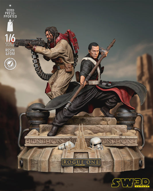 Guardians of the whills diorama star wars themed 3d bust / sculpture by sw3d