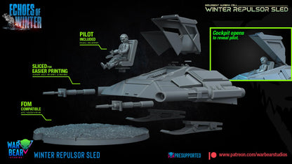 Imperial repulsor artic winter sled star wars legion rpg shatterpoint war bear
