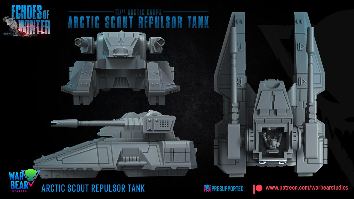 Imperial artic scout repulsor tank star wars legion rpg shatterpoint war bear