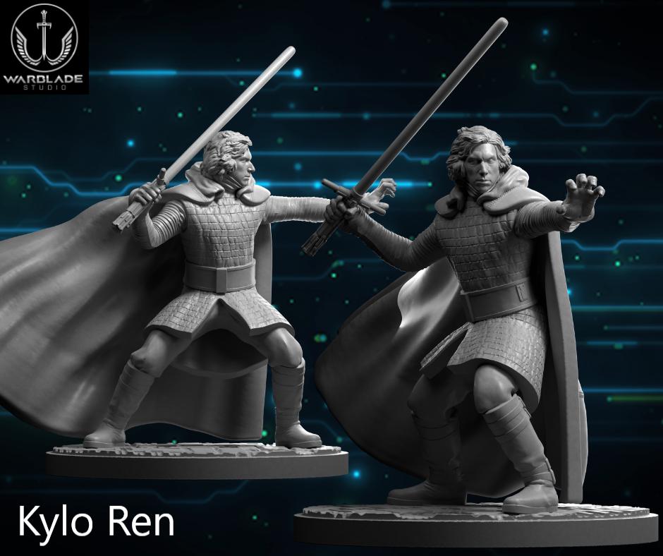 Sep24 star wars legion/shatterpoint compatible warblade snoke rey obi kylo ren