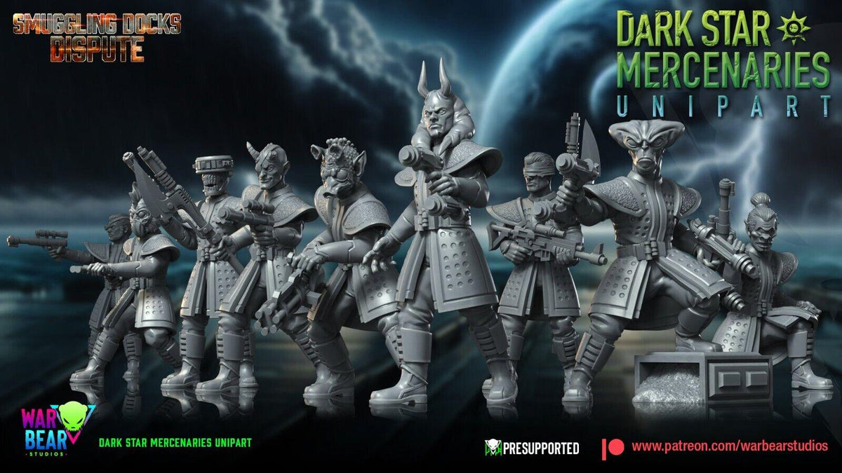 9x dark star mercenaries star wars rpg legion shatterpoint compatible - war bear