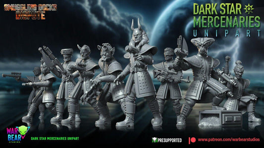 9x dark star mercenaries star wars rpg legion shatterpoint compatible - war bear