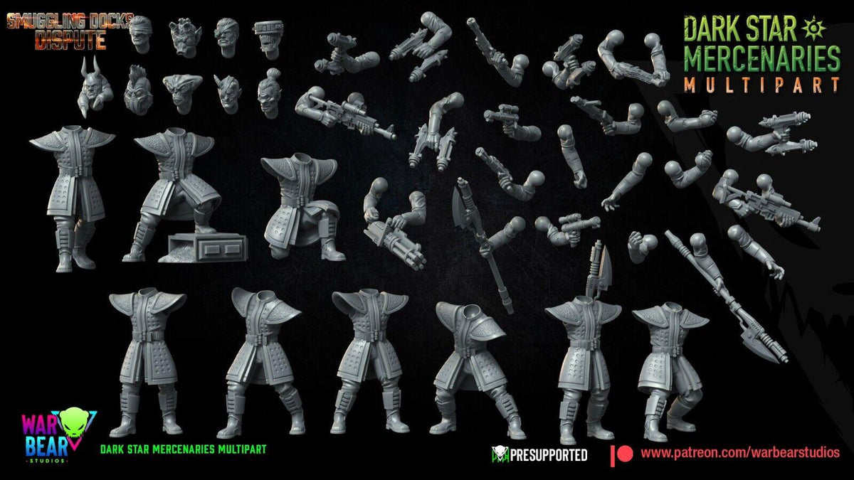 9x dark star mercenaries star wars rpg legion shatterpoint compatible - war bear