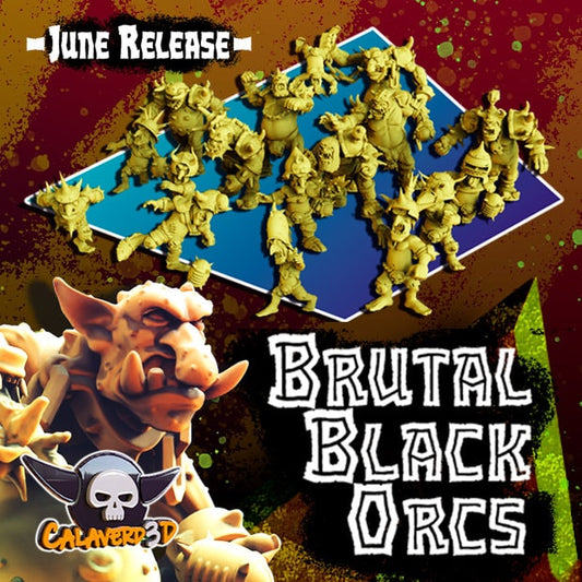 Brutal Black Orc Fantasy Football team - Calaverd
