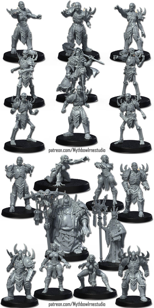 Necromantic Undead Fantasy Football Team  - RN Studios Mythbowl