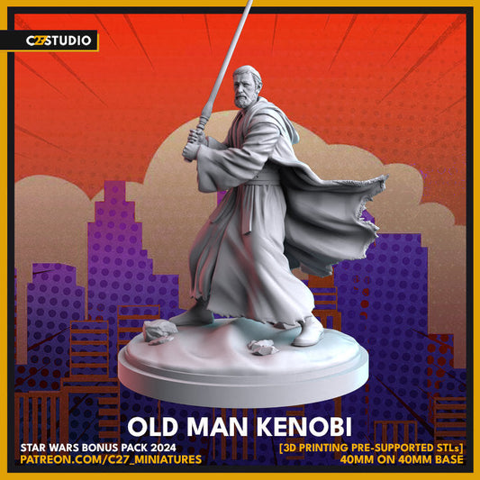 Old man Kenobi - Obi Wan proxy - Star Wars Legion Shatterpoint compatible C27 Minis