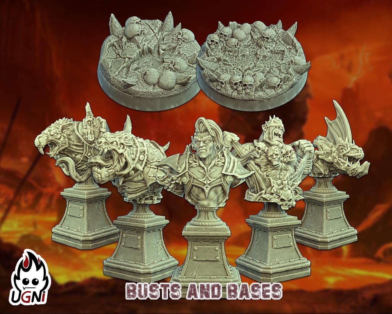 Various Fantasy Football Figure Busts by