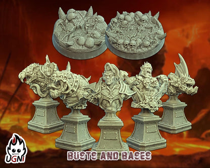 Various Fantasy Football Figure Busts by