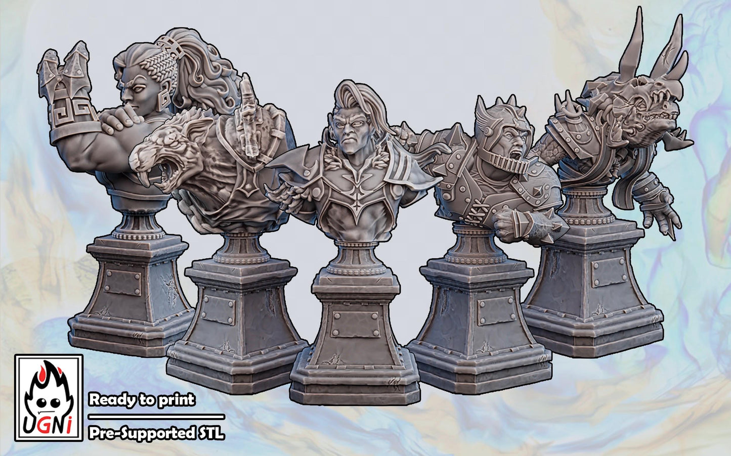 Various Fantasy Football Figure Busts by