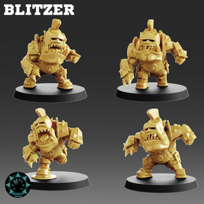 Orc 'Iron Crushers' Cute Chibi proxy Fantasy Football Team -