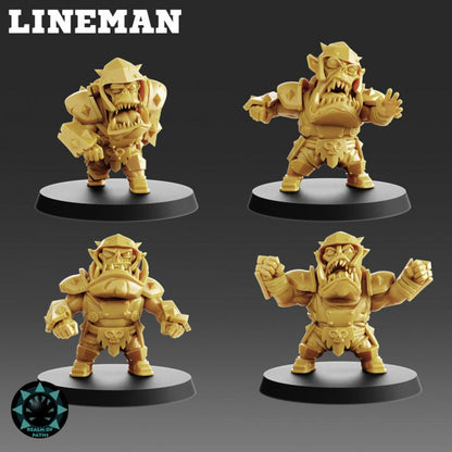 Orc 'Iron Crushers' Cute Chibi proxy Fantasy Football Team -
