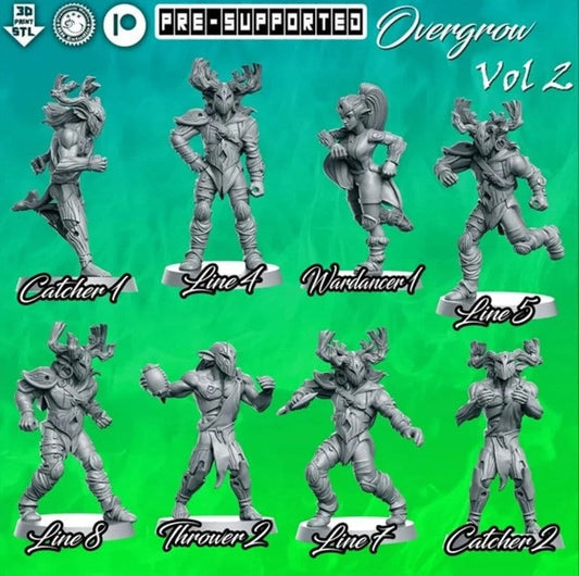 Wood Elf Fantasy Football Team  - RN Studios Mythbowl Overgrown