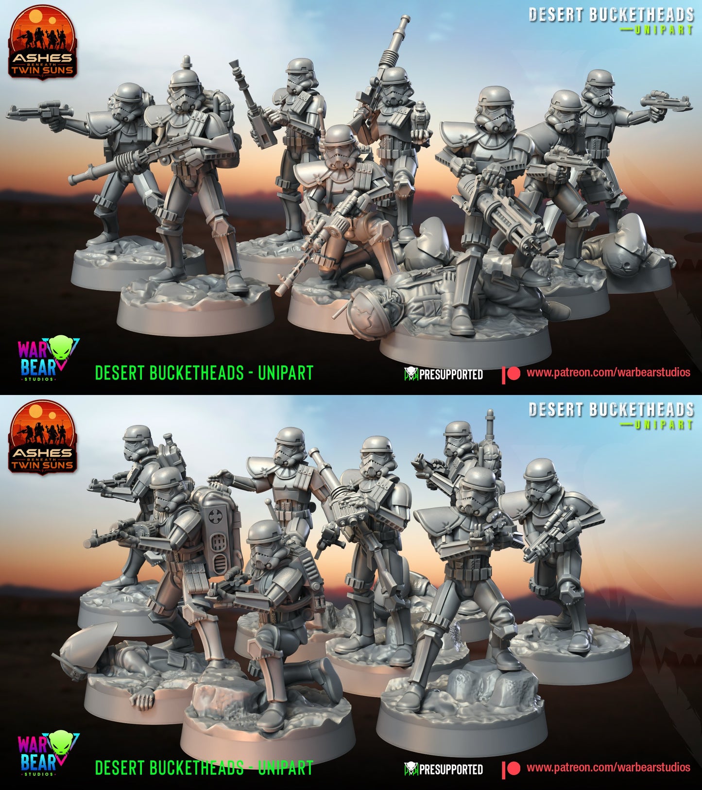 8/16 Imperial Desert Troopers star wars legion rpg shatterpoint warbear