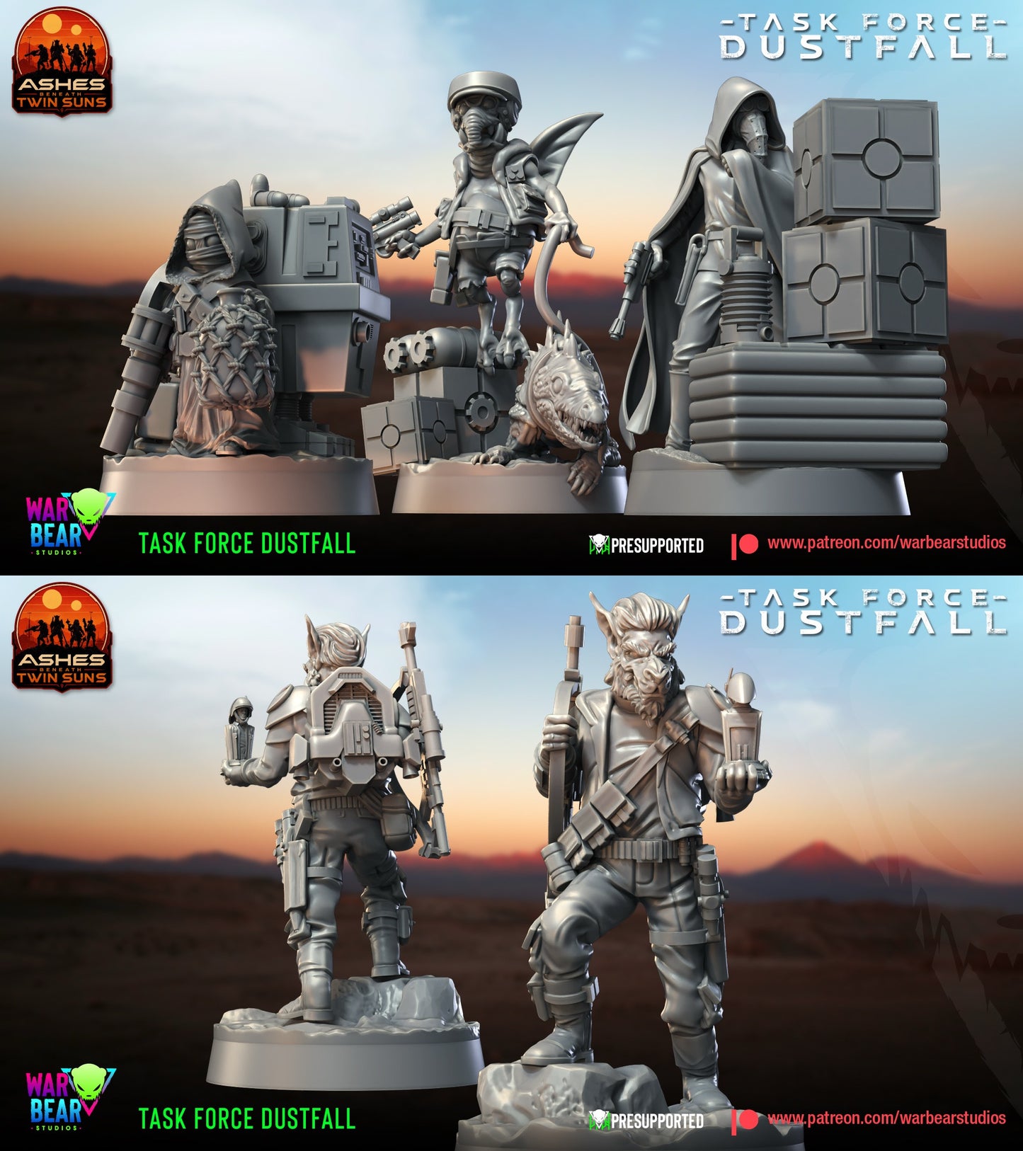 9 Mercenaries Task Force Dustfall star wars legion rpg shatterpoint warbear