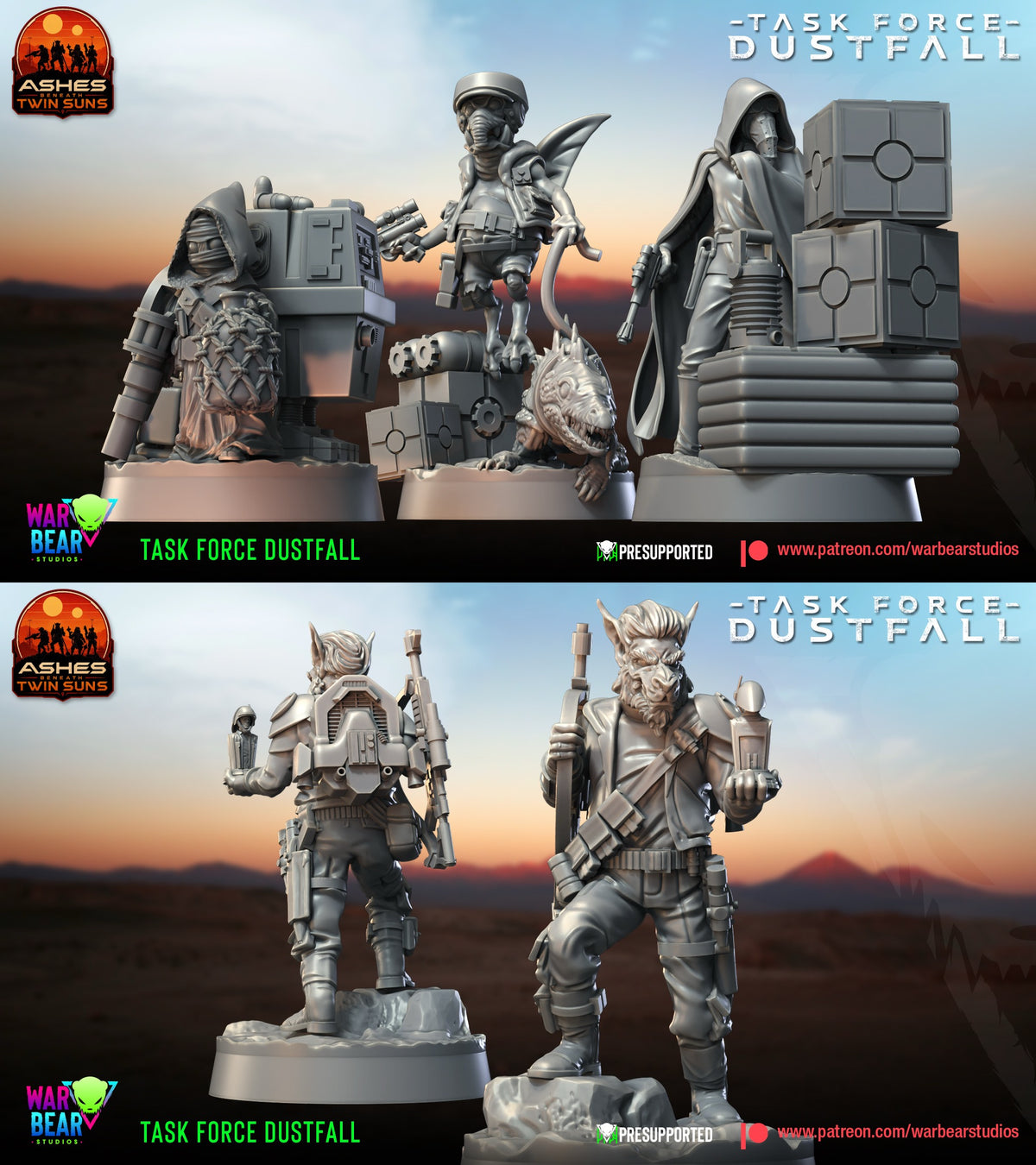 9 Mercenaries Task Force Dustfall star wars legion rpg shatterpoint warbear