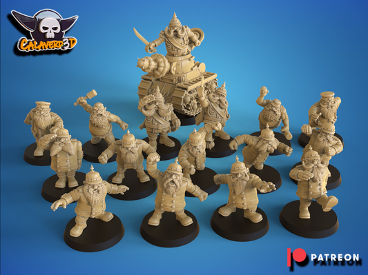 Dwarf Prussian Stormtroopers Fantasy Football Team - Calaverd