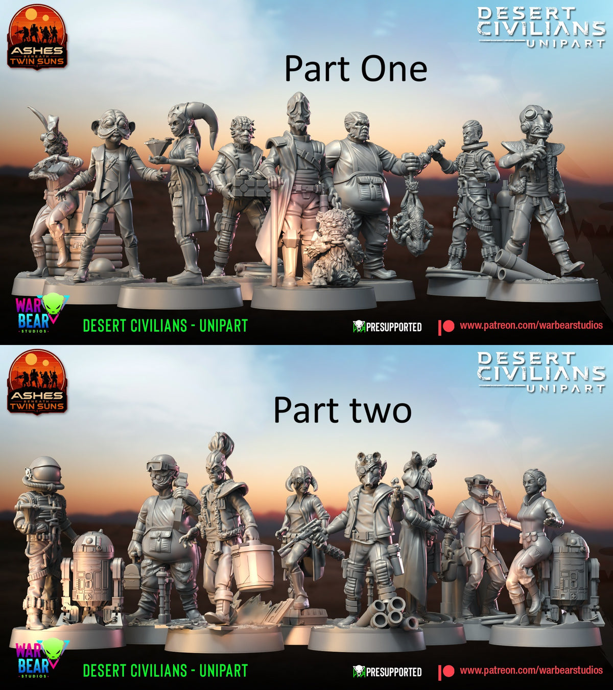 Desert Civilians star wars legion rpg shatterpoint war bear