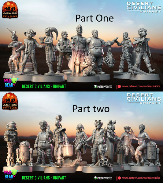 Desert Civilians star wars legion rpg shatterpoint war bear