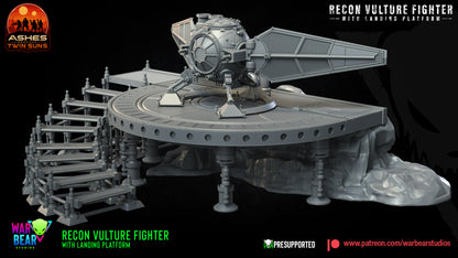 Tie Recon Vulture with landing platform Star Wars RPG Legion Shatterpoint compatible - War Bear
