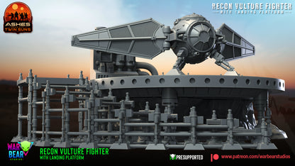 Tie Recon Vulture with landing platform Star Wars RPG Legion Shatterpoint compatible - War Bear