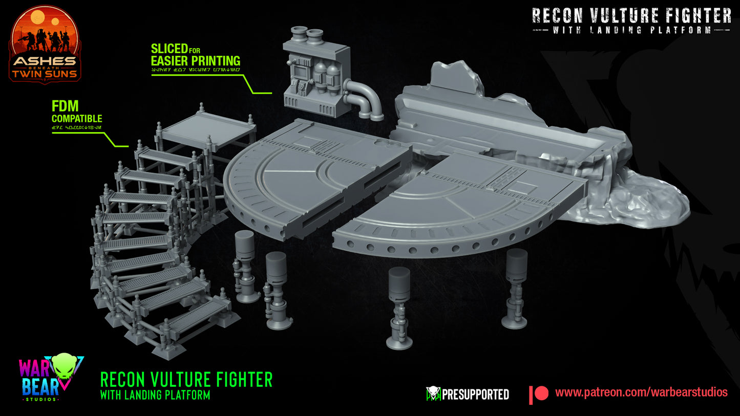 Tie Recon Vulture with landing platform Star Wars RPG Legion Shatterpoint compatible - War Bear