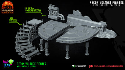 Tie Recon Vulture with landing platform Star Wars RPG Legion Shatterpoint compatible - War Bear