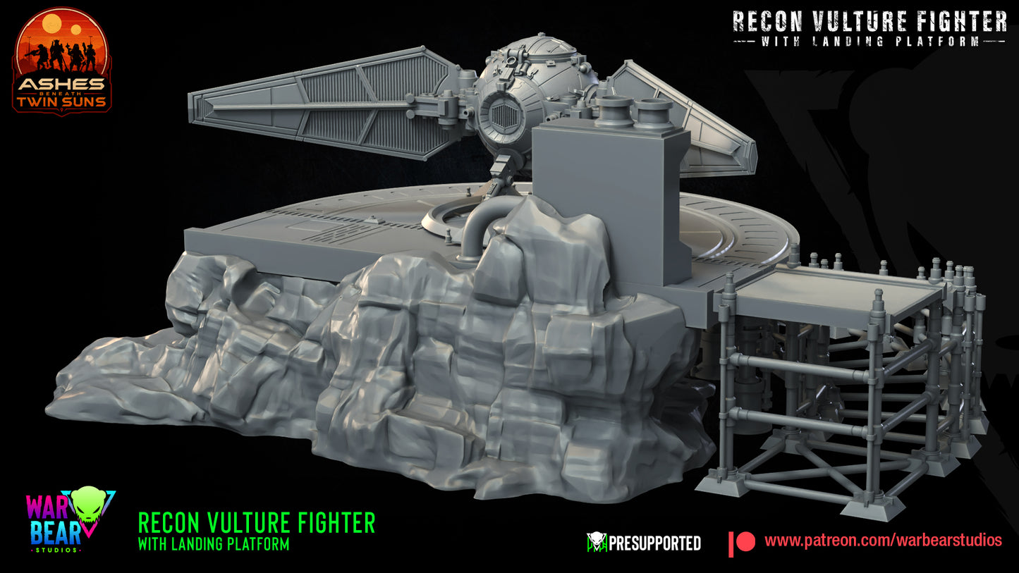 Tie Recon Vulture with landing platform Star Wars RPG Legion Shatterpoint compatible - War Bear