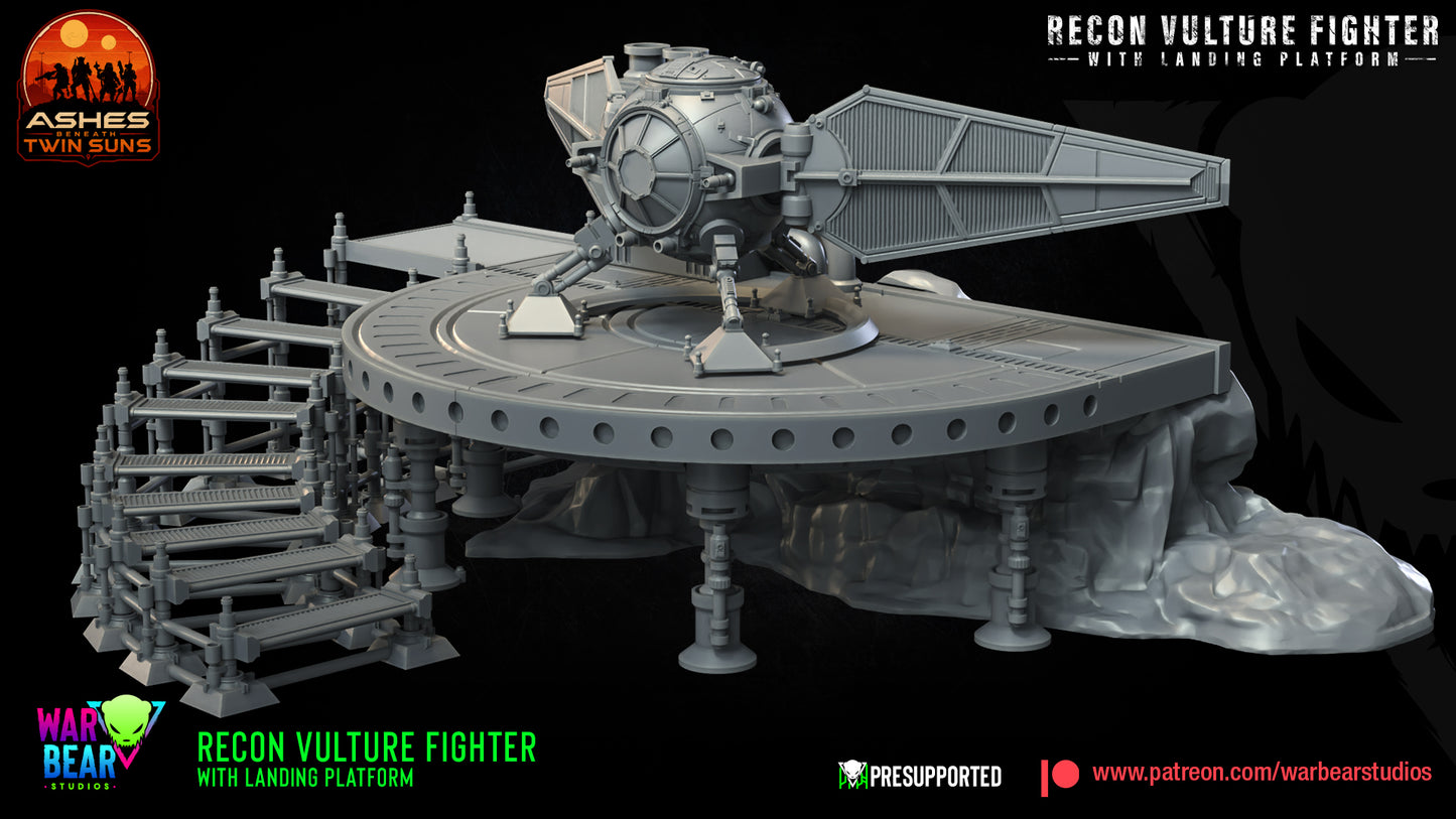 Tie Recon Vulture with landing platform Star Wars RPG Legion Shatterpoint compatible - War Bear
