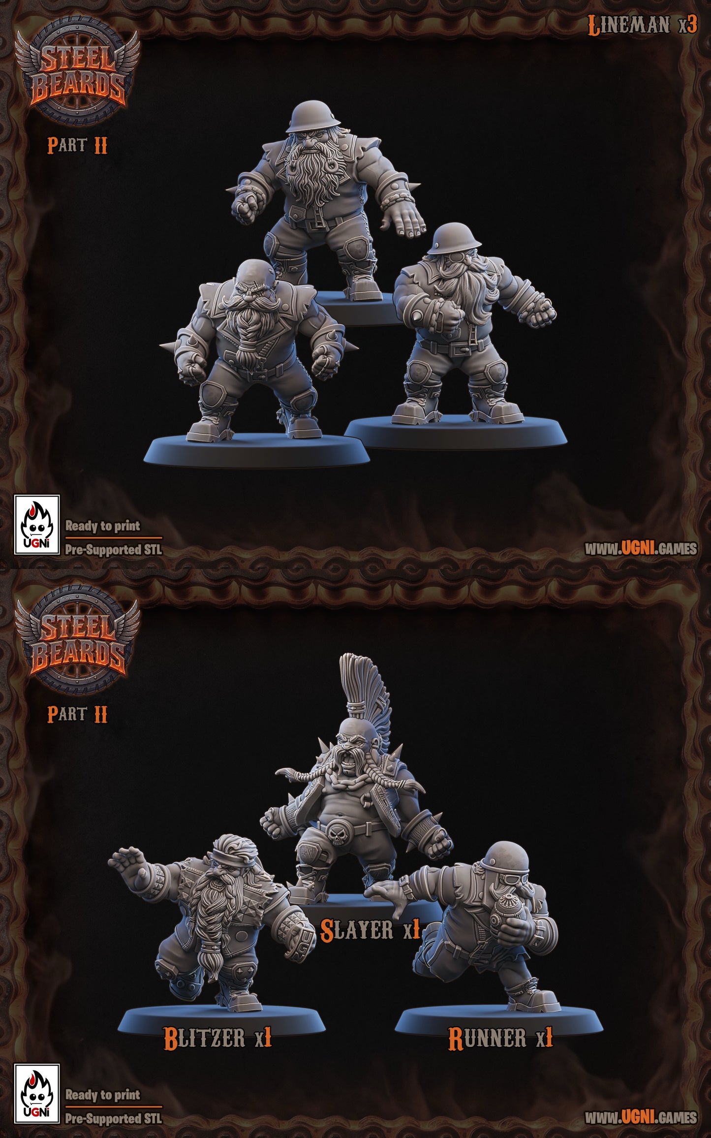 Steel Beards - Dwarf Fantasy Football Team - UGNI