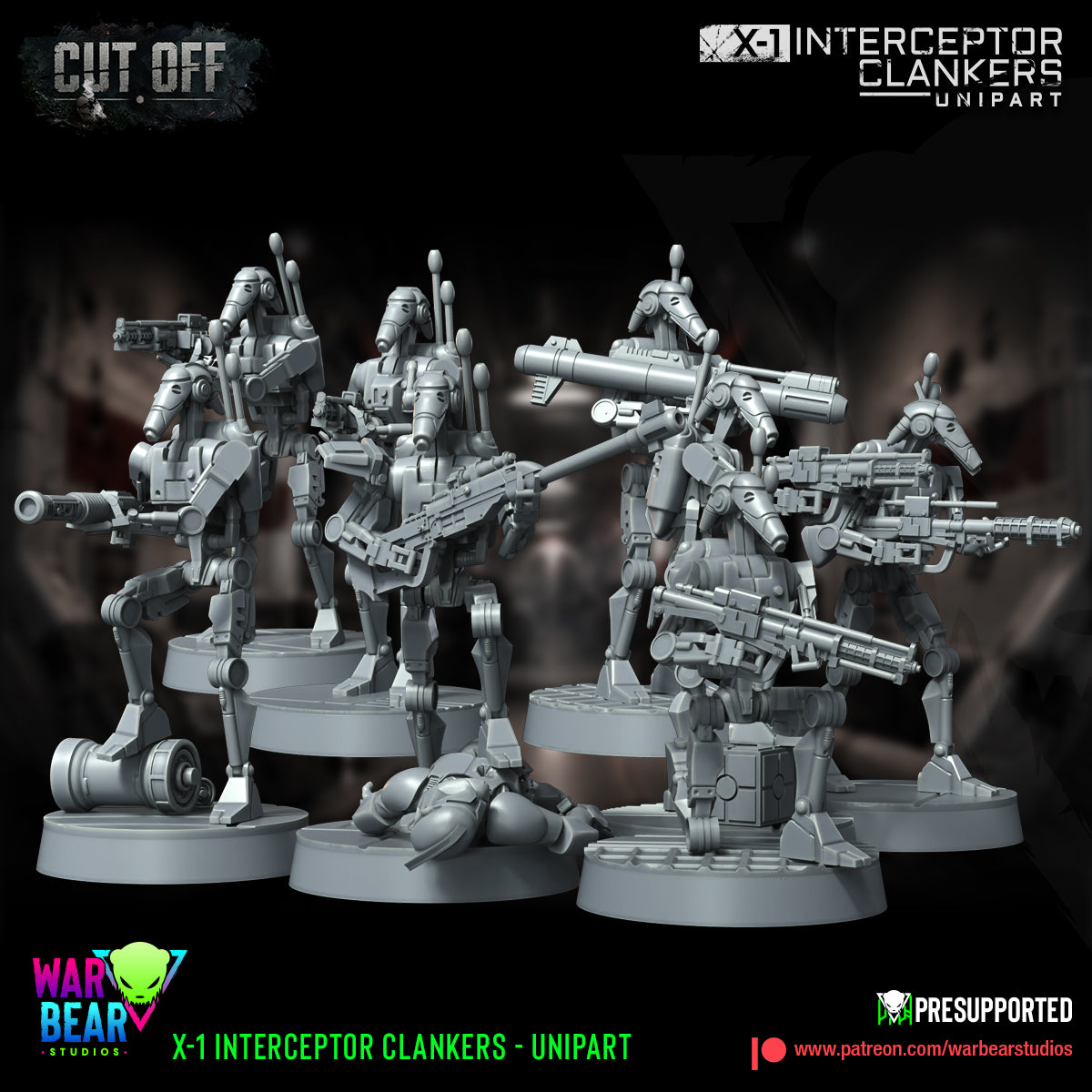 8 x Interceptor-Clanker Droids Star Wars legion shatterpoint compatible warbear