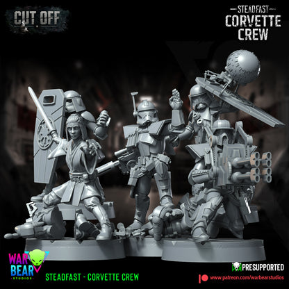 6 x Steadfast Corvette Crew starwars rpg legion shatterpoint - war bear
