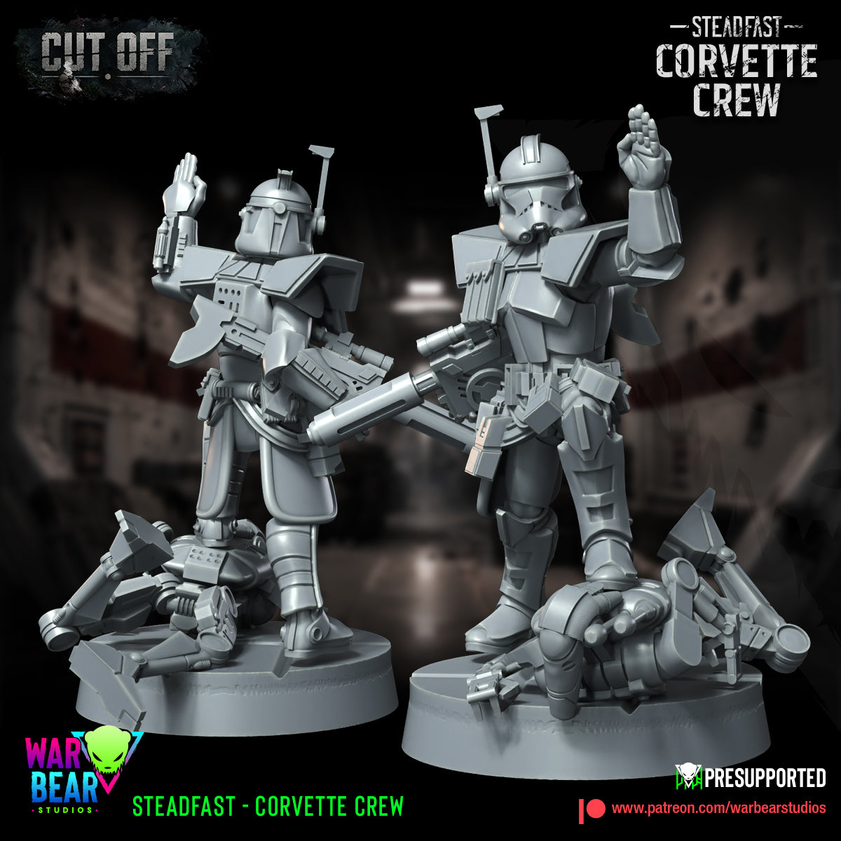 6 x Steadfast Corvette Crew starwars rpg legion shatterpoint - war bear