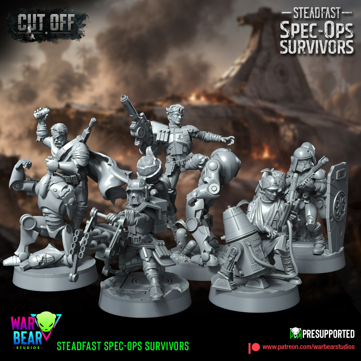 5 x Steadfast Spec Op Survivors star wars legion rpg shatterpoint warbear
