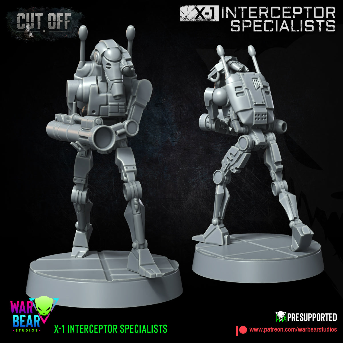 6 x X1 Droid Interceptor Specialists star wars legion rpg shatterpoint warbear